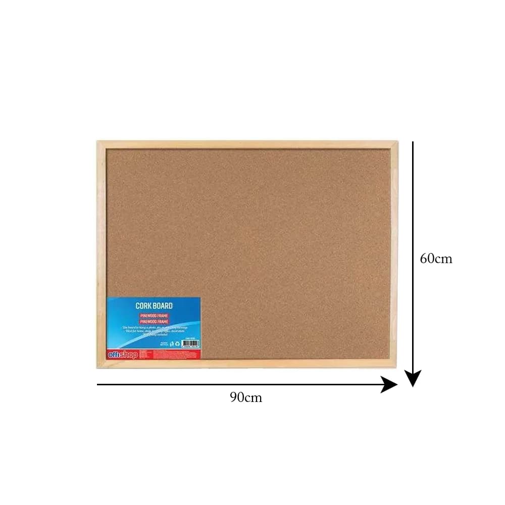 Panou pluta, rama lemn, 60x90 cm - OFFISHOP