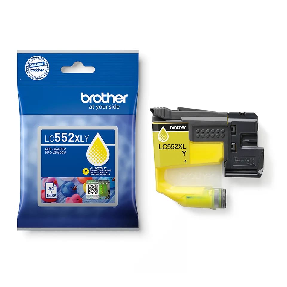 Cartus Cerneala Original Brother Yellow, LC552XLY, pentru MFC-J3660DW|MFC-J3960DW|1.5K, incl.TV 0.8 RON, "LC552XLY" — miniatură