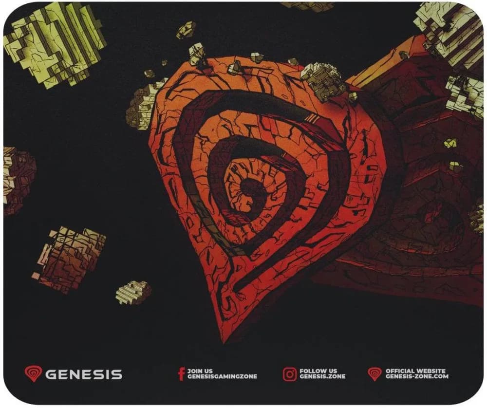 Mousepad Genesis PROMO ANCIENT STONE, material cauciuc + material textil, dimensiuni 250 x 210 x 2.5 mm, multicolor