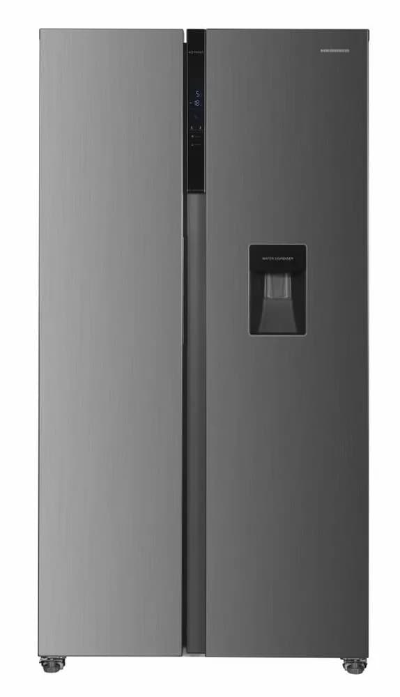 Side by Side HEINNER HSBS-H439NFXWDE++, No Frost, 439 L, Clasa E, Dozator apa, Aspect inox