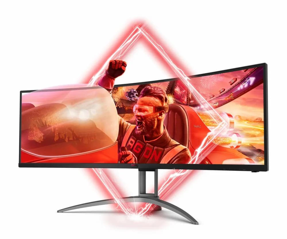 Monitor Gaming AOC AG493UCX2, 48.8", 5120 x 1440 pixeli, Black — miniatură