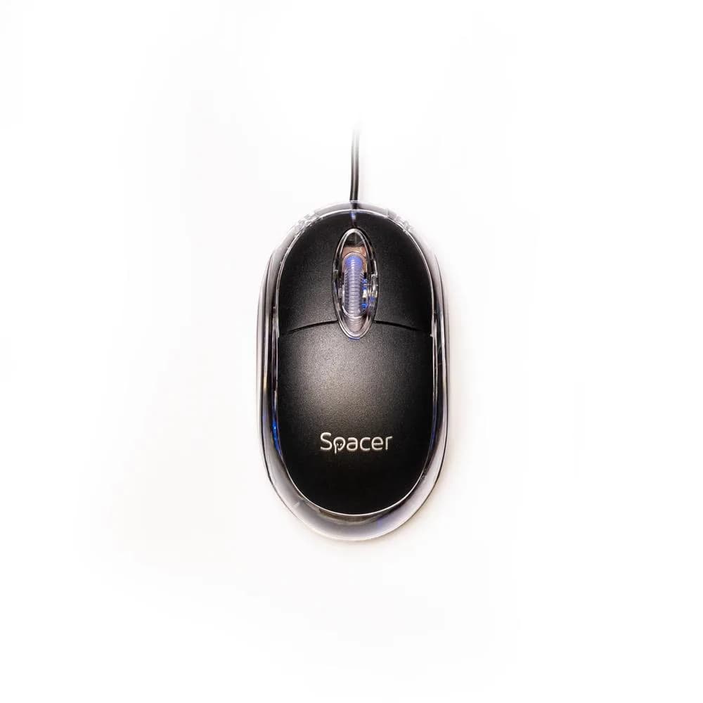 Mouse SPACER SPMO-080, 800 dpi, Negru — miniatură