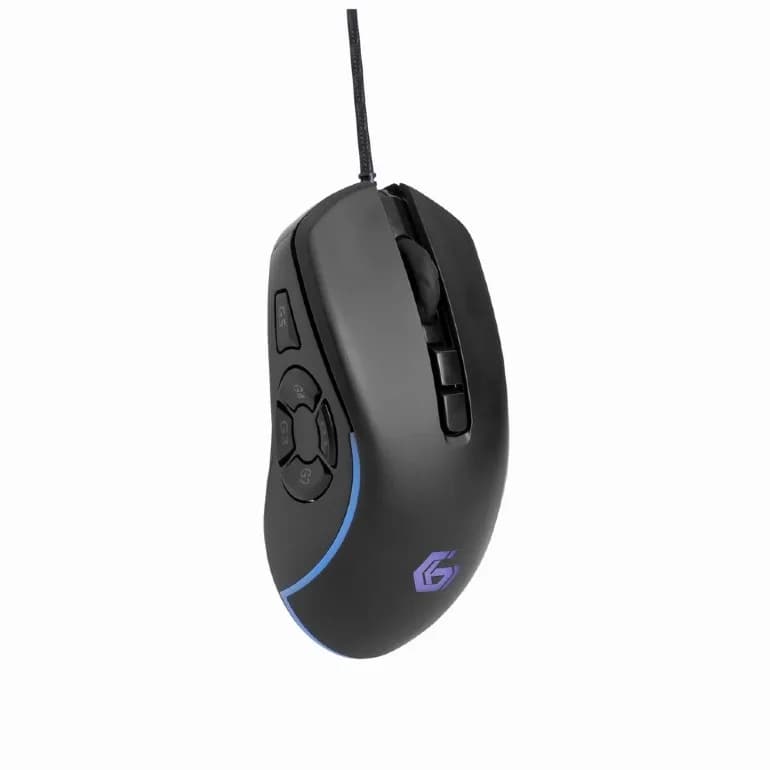 MOUSE GEMBIRD, gaming, cu fir, USB, optic, 7200 dpi, butoane/scroll 10/1, iluminare, cablu 1.8m, negru, "MUSG-RAGNAR-RX500" — miniatură