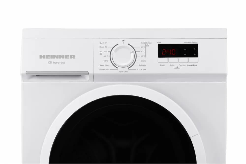 Masina de spalat rufe HEINNER HWM-M8014SMA+++, 8 kg, 1400 rpm, Clasa: A, Alb — miniatură