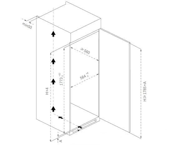 FRIGIDER INCORPORABIL HEINNER HF-BIM304NFINVE++ — miniatură