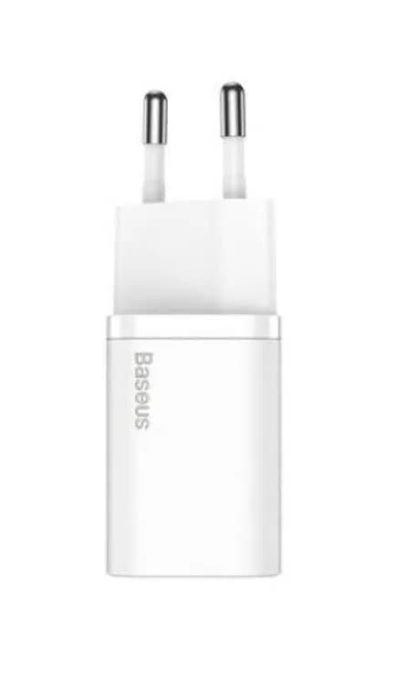 INCARCATOR retea Baseus Super Si, Quick Charge 30W, 1 x USB Type-C 5V/3A, alb "CCSUP-J02" - 6953156205079 — miniatură