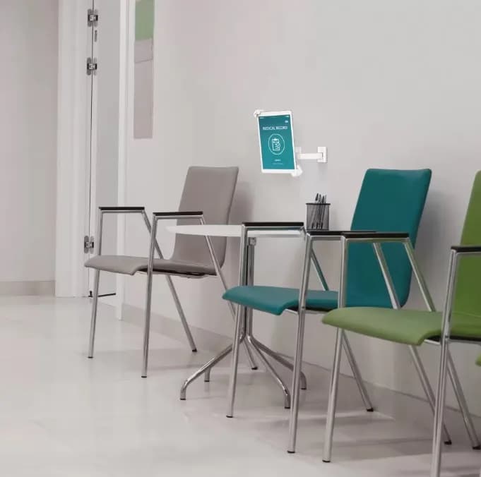 Stand tableta si telefon mobil Barkan T72VL, 7" - 14"/ 18-36 cm, Greutate maxima 5.6kg, Culoare: Alb. — miniatură