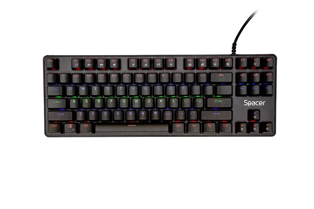 Tastatura Mecanica Gaming Spacer SPKB-MK-IMMORTAL, RGB, USB, negru — miniatură