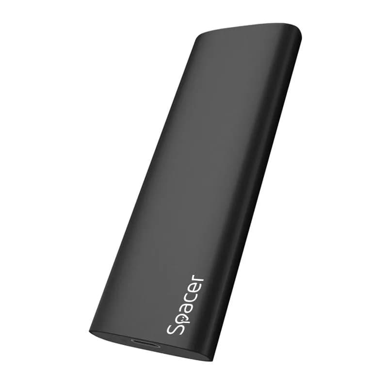 Rack extern SPACER, pentru SSD M.2 PCIe NVMEE, interfata PC USB 3.1 Type C, aluminiu, negru — miniatură