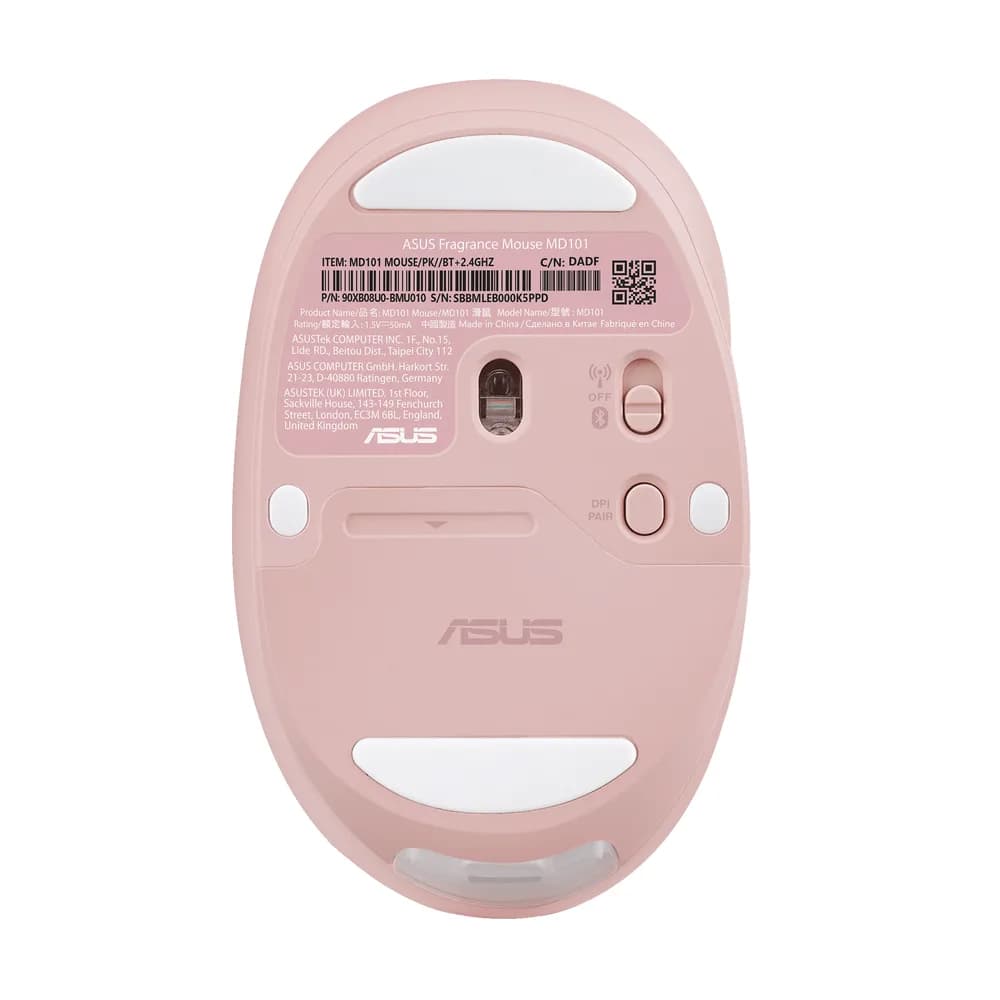 Mouse Wireless ASUS Fragrance Mouse MD101, 2400 dpi, Roz — miniatură