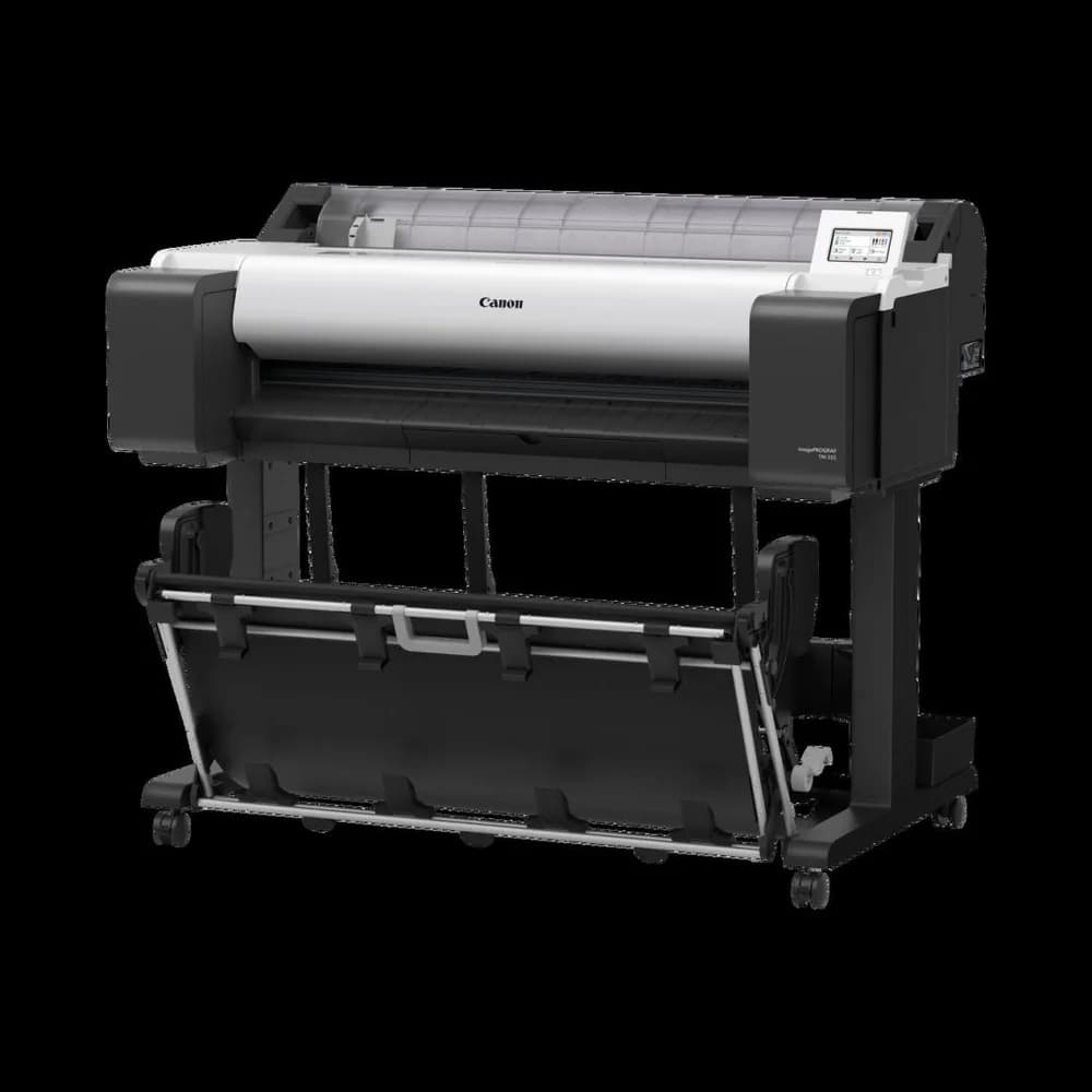 Plotter Canon imagePROGRAF TM-350 36"(914mm), format A0, 5 culori, rezolutie max 2400x1200dpi, memorie 2GB, limbaje de imprimare: HP-GL/2, HP RTL, JPEG (Ver. JFIF 1.02), CALS G4 (submission via FTP only), Display LCD 4.3", interfata: USB 2.0, Ethernet, WIFI, consumabile: M:PFI-321(300ml) / — miniatură