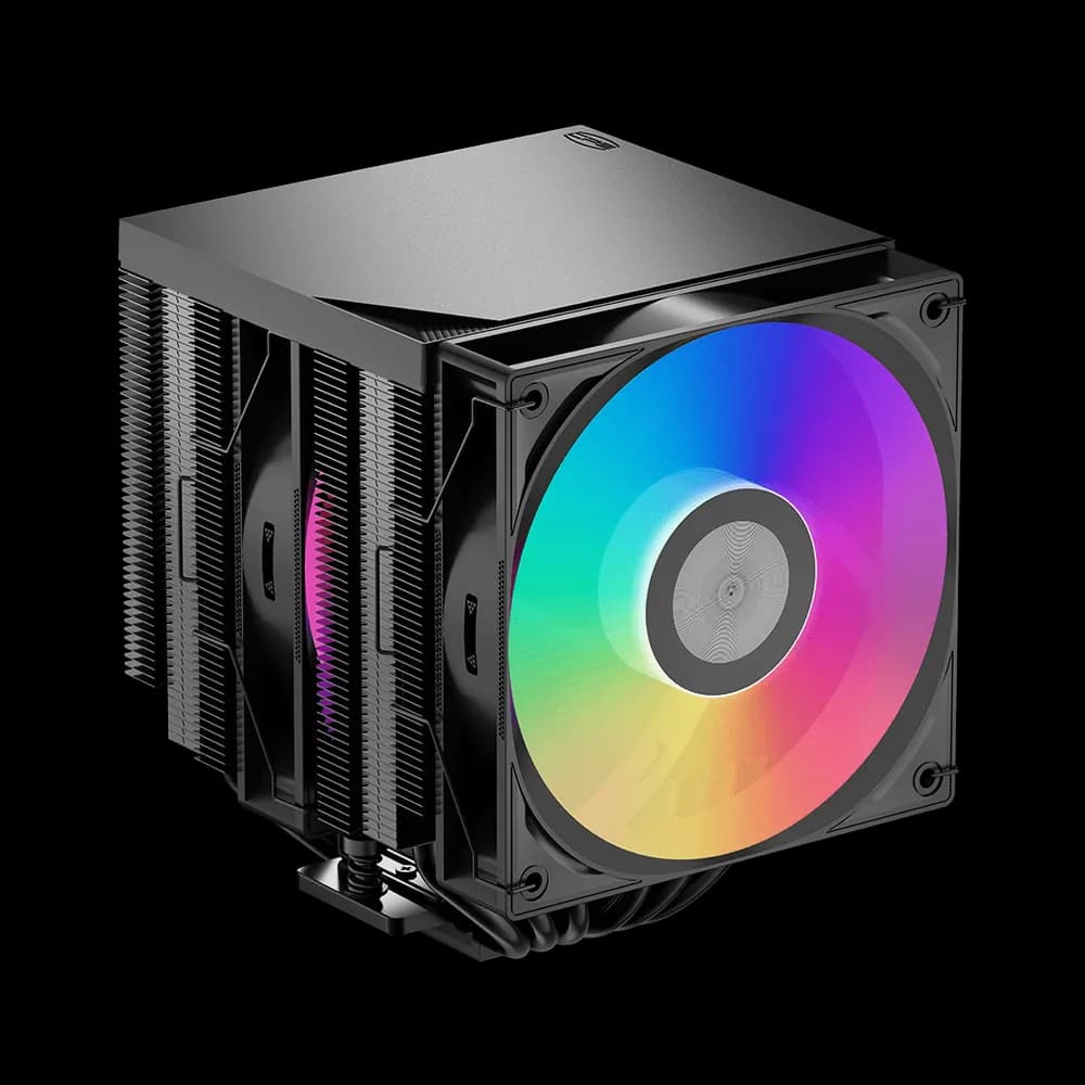 COOLER PCCooler "RT620 Pro TC ARGB" skt. Intel si AMD, racire cu aer, vent. 2 x 120mm, 500 - 2200 rpm, 6 heatpipes, inaltime 158mm, iluminare ARGB,"RT620Pro TC ARGB BK"