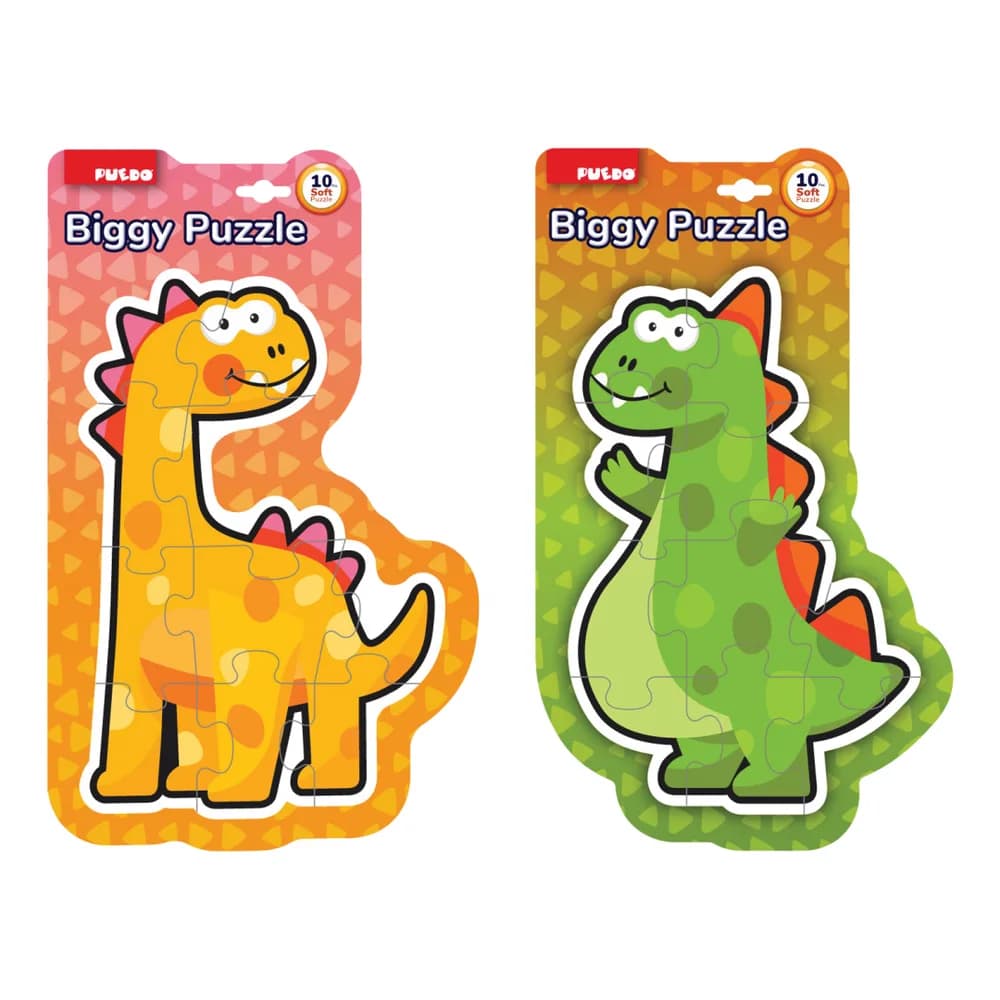 PUZZLE DIN SPUMA EVA, MAXI CU 10 PIESE, VERDE, PUEDO — miniatură