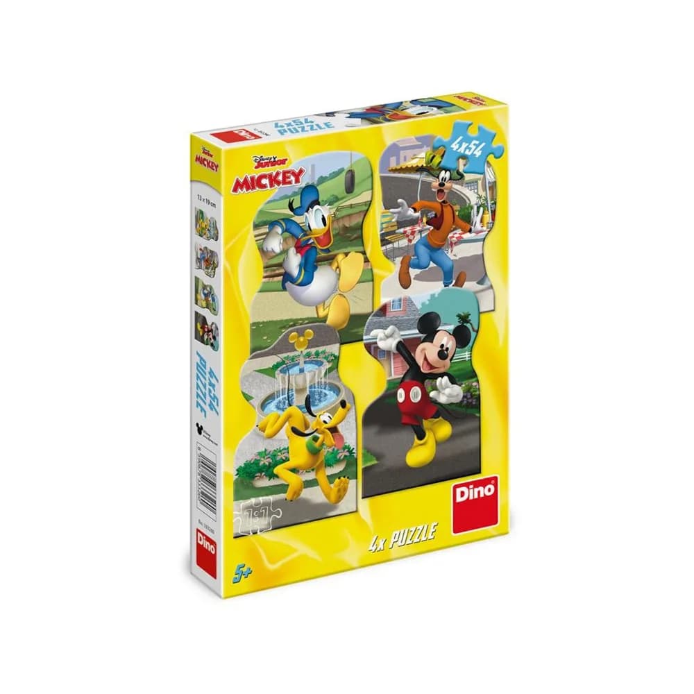 Puzzle 4x54 piese, Mickey - DINO TOYS — miniatură