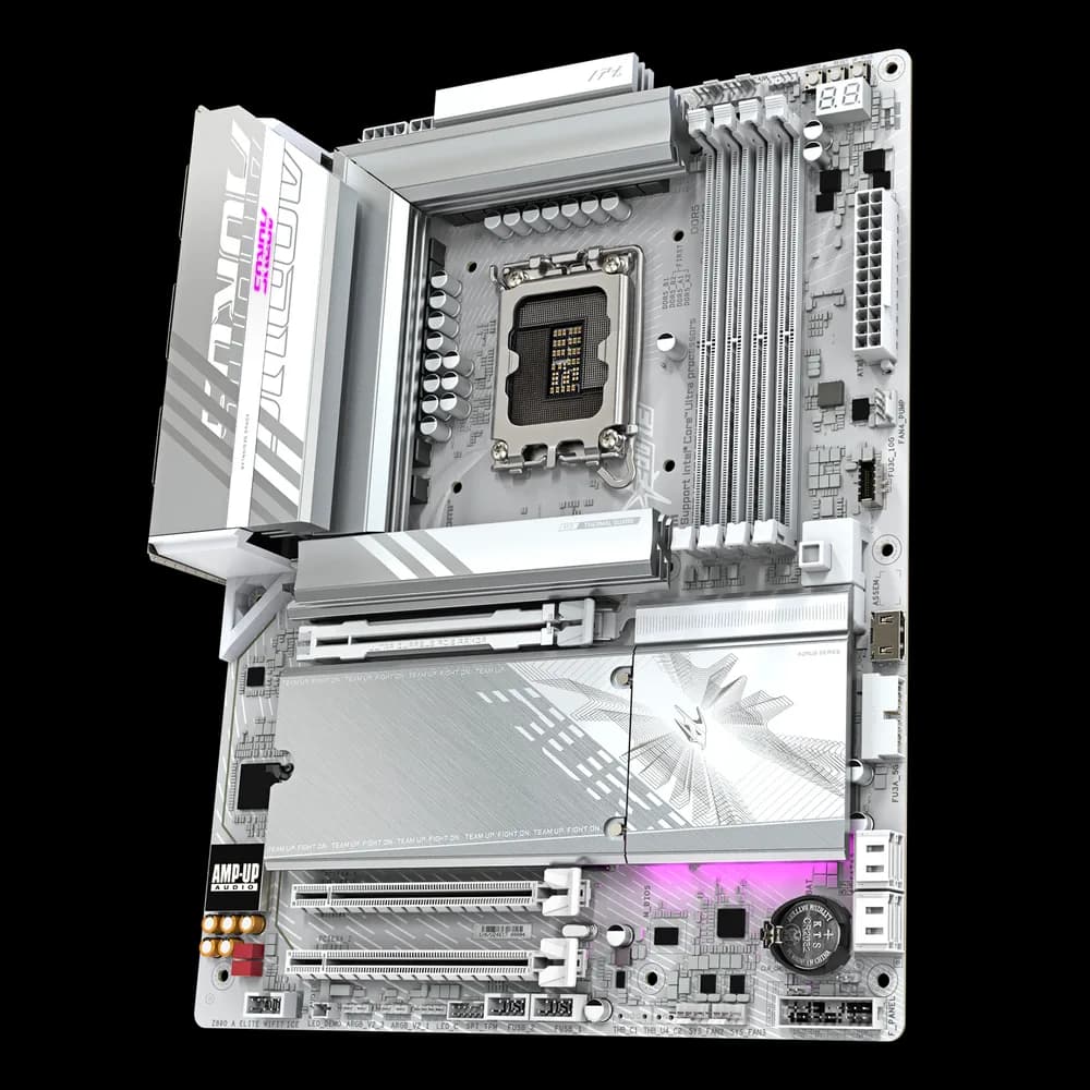 Placa de baza GIGABYTE Z890 AORUS ELITE WIFI7 ICE, LGA1851, DDR5, BT, Wi-Fi, ATX, Alb "Z890 A ELITE WF7 ICE" — miniatură