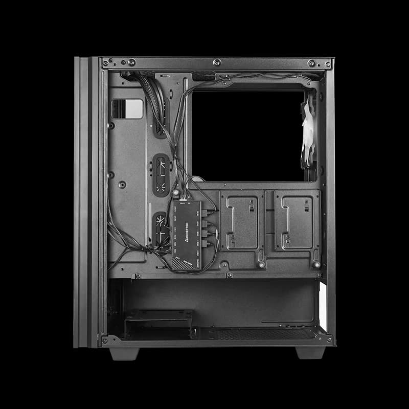 CARCASA Chieftec "HUNTER 2", Middle Tower,ATX fara sursa, sticla securizata,4xfan ARGB,USB 3.2 gen 1x1,USB Type-Cx1, ack 3.5mm,mesh pt. filtrare praf,HUB, fan ctr, "GS-02B-OP" — miniatură