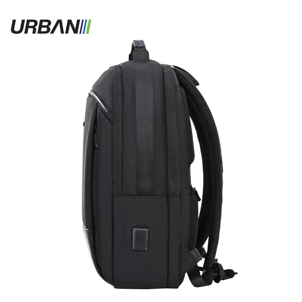 Ghiozdan compartiment laptop, URBAN BLACK, 43x29x12 cm - OFFISHOP — miniatură