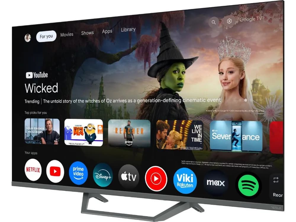 Tesla Google TV QLED Q50E655GUS, 127 cm, UHD, gri250 cd/m, CI+, HDR, VESA 200x300mm "Q50E655GUS" — miniatură