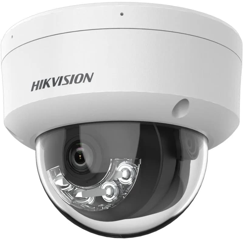 Camera de supraveghere IP Dome 2MP Smart Hybrid Light Hikvision DS-2CD1123G2-LIUF(2.8MM), lentila fixa 2.8mm, iluminare min: Color: 0.005 Lux @ (F1.6, AGC ON),B/W: 0 Lux cu IR 30m, microfon incorporat, slot card de memorie: alarma microSD/microSDHC/microSDXC card pana la 512 GB, alarma la