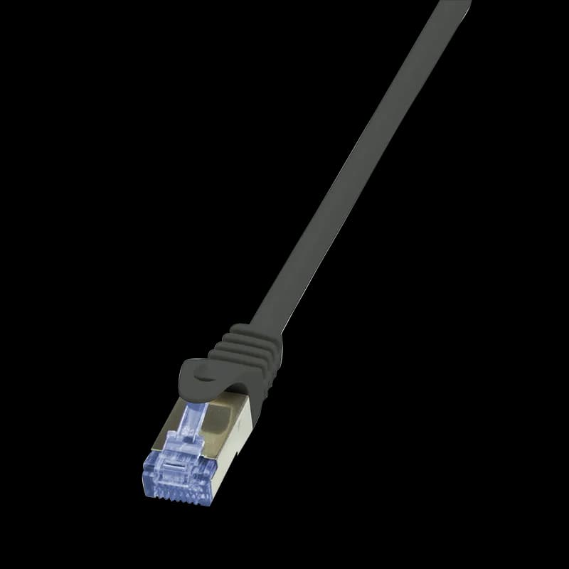 PATCH CORD S/FTP LOGILINK Cat7, LSZH, cupru, 600MHz, mufe RJ45 Cat6a, 2 m, negru, AWG26, dublu ecranat "CQ4053S"