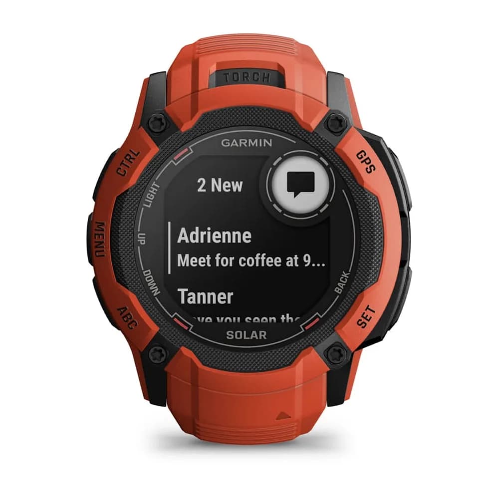 Smartwatch Instinct 2X Solar 2.79cm (1.1") MIP, 50mm, Digital, 176x176px, Touchscreen Graphite GPS (satellite), Rosu"010-02805-01" — miniatură