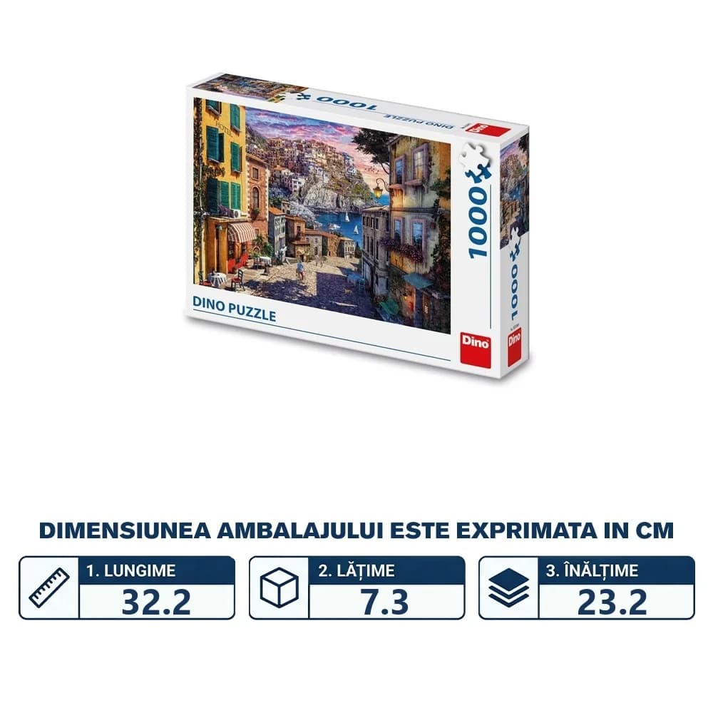 Puzzle 1000 piese, Riviera Italiana - DINO TOYS — miniatură