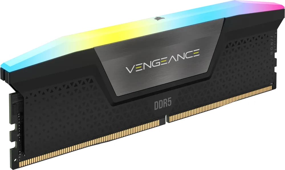 Corsair Vengeance RGB, 16GB, KIT 2 x 8GB, DDR5, 5200MHz, C40, 1.25V, Intel XMP, Negru "CMH16GX5M2B5200C40" — miniatură
