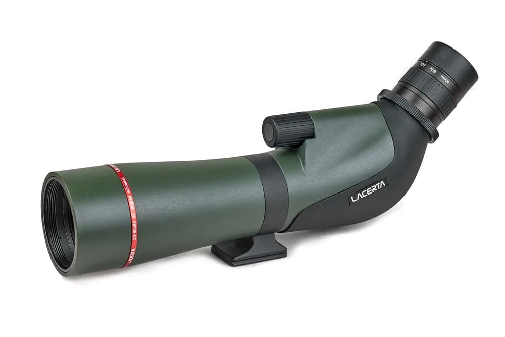 Lunetă de observare Lacerta Birding de 60mm, 20-60x, cu vizare înclinată