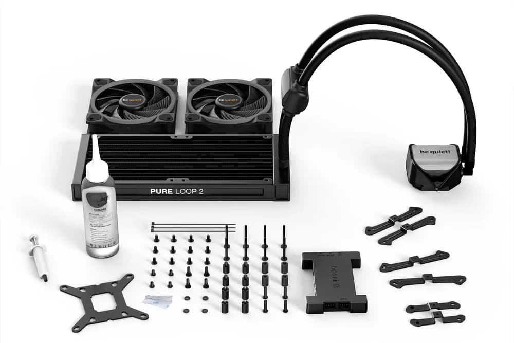 COOLER be quiet! "PURE LOOP 2 FX",racire lichid,skt. Intel LGA 1700/1200/115x/2011-v3, AMD AM5/AM4,radiator aluminiu,pompa 5500 rpm,fan 2x120mm, 2500rpm,4-pin PWM, ARGB "BW013" — miniatură