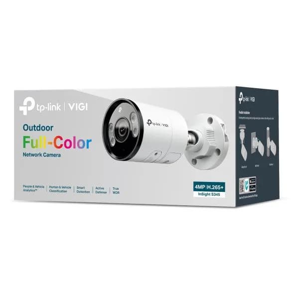 Camera IP Bullet TP-Link VIGI InSight S345(2.8MM), 4MP, Lentila 2.8mm, IR+WL 30m, rezolutie video 2688 x 1520, +/H.265/H.264+/H.264 — miniatură