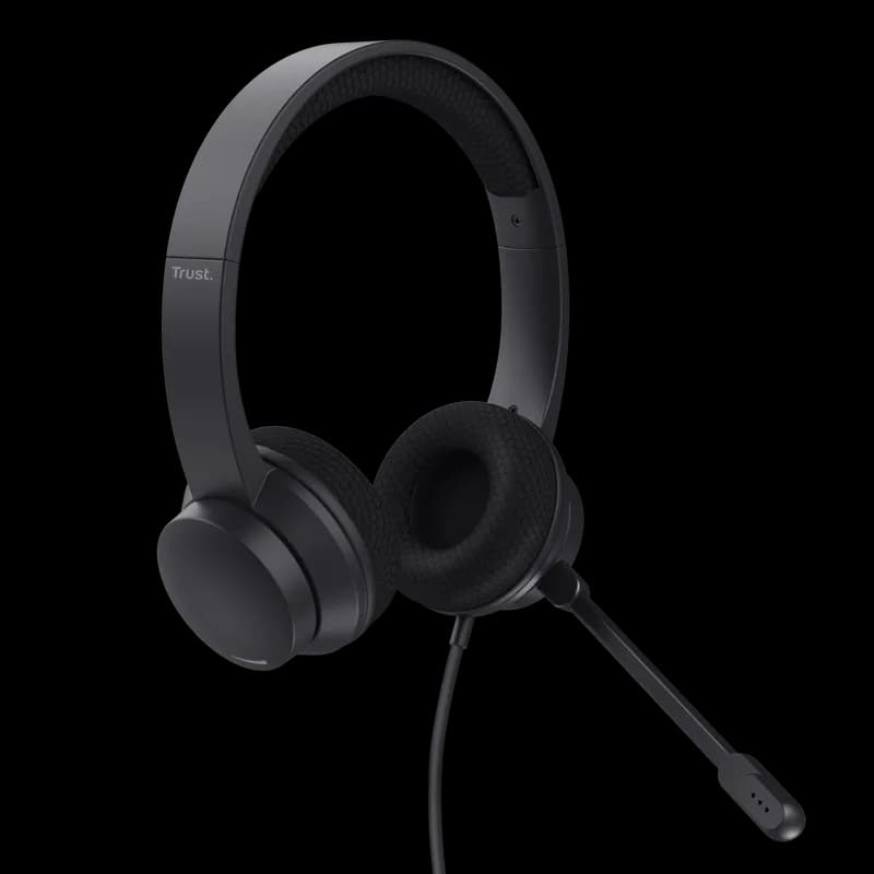 Casti Head-band Trust Ayda, Wired, noise-canceling, Negru
