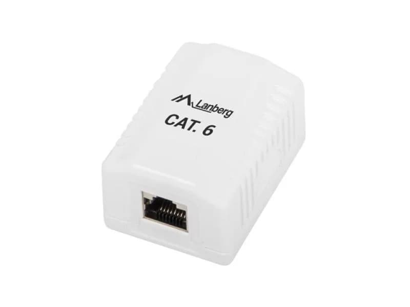 SURFACE-MOUNT BOX CAT.6 FTP SHIELDED 1X RJ45 WHITE LANBERG