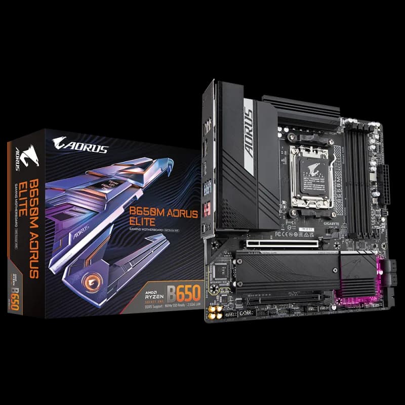 Placa de baza Gigabyte B650M AORUS ELITE, Socket AM5, DDR5, Micro-ATX