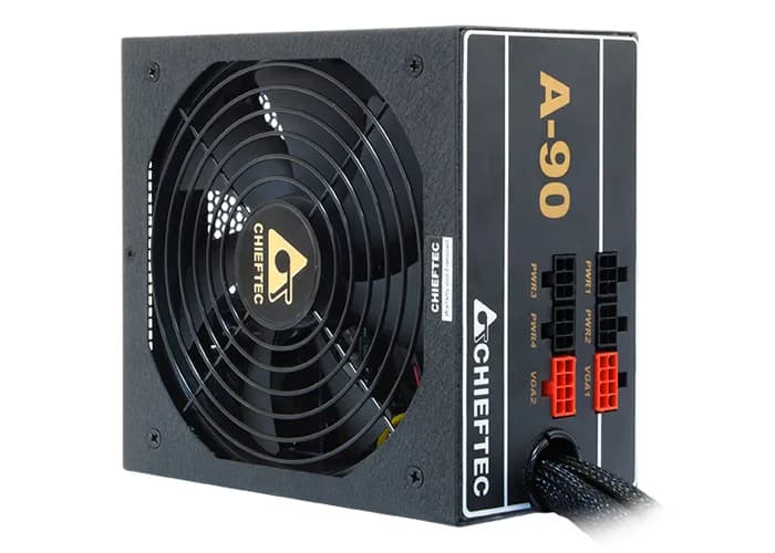 SURSA Chieftec A-90 650 W, semi-modulara, certificare 80 Plus Gold - compatibila, ventilator 120mm, PCI-E 6+2 pin x 2, SATA x 6, "GDP-650C" — miniatură