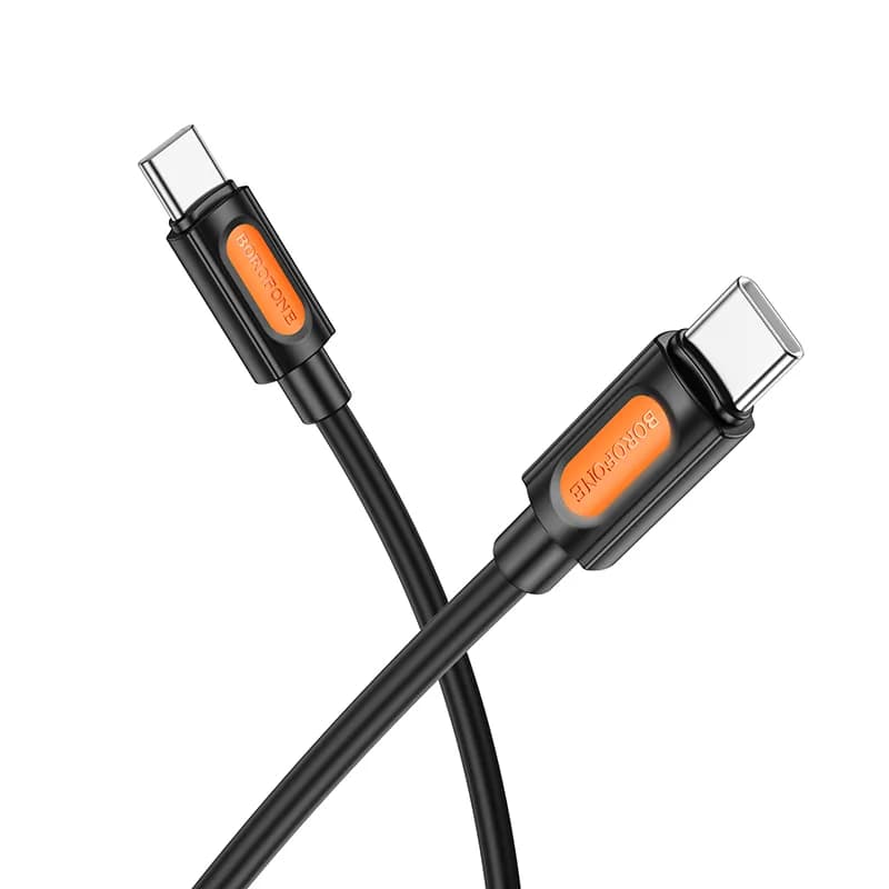 CABLU alimentare si date Borofone "BX114", Fast Charging Data Cable pt. smartphone, USB Type-C la USB Type-C 60W, 1m, negru "6941991116902"