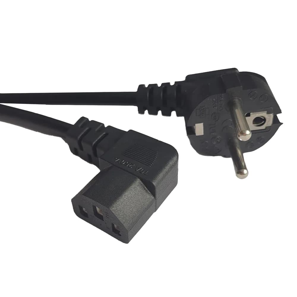 CABLU alimentare Spacer 1.8m, intrare Shucko, iesire C13 (conector 90 grade), 10A, negru, "SPPW-SCHK-C13GR90-10A-1.8"