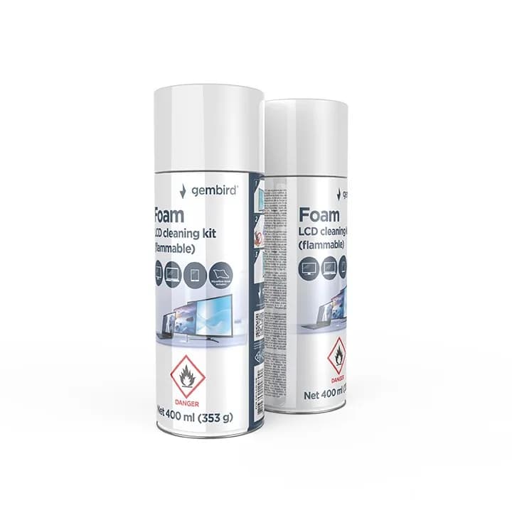 SPRAY curatare cu spuma, GEMBIRD, 400 ml, "CK-LCD-08"