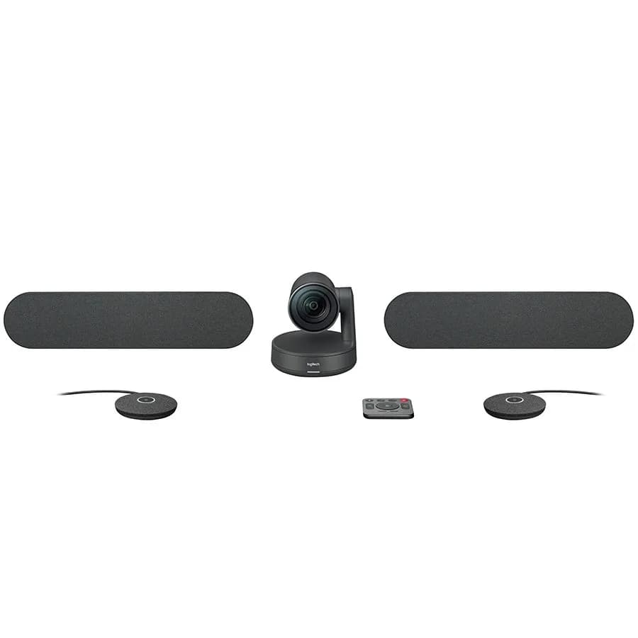 KIT conferinta LOGITECH, contine Camera Ultra-HD (4K), Hub conectare x 2, Difuzor x 2, Microfon x 2, USB, negru, "960-001224" — miniatură