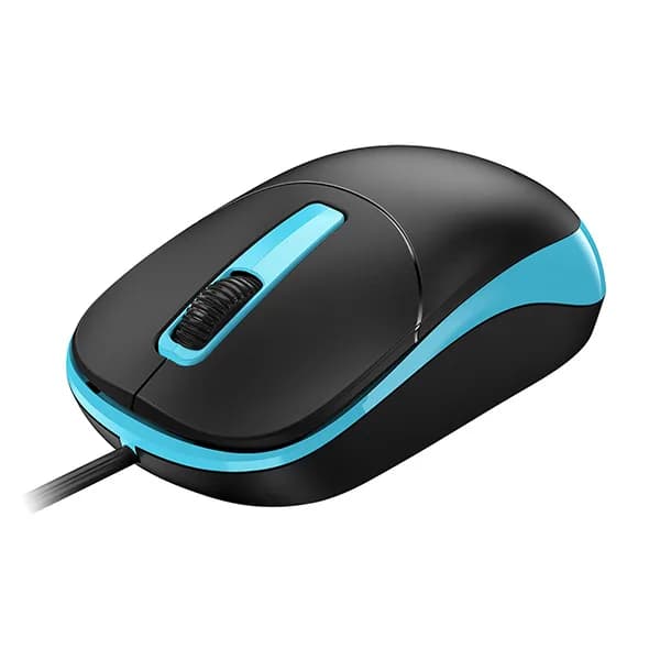 MOUSE Genius "DX-123”, PC sau NB, cu fir, USB, optic, albastru, "31010105100”, "31010033405" — miniatură