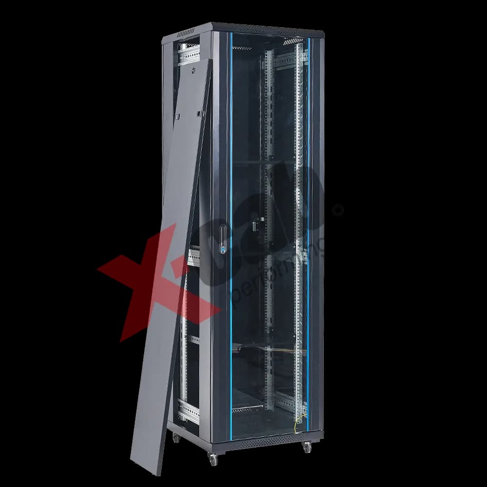 Cabinet metalic de podea 19", tip rack stand alone, 22U 600x600 mm, Xcab S "Xcab-22U6060S" — miniatură