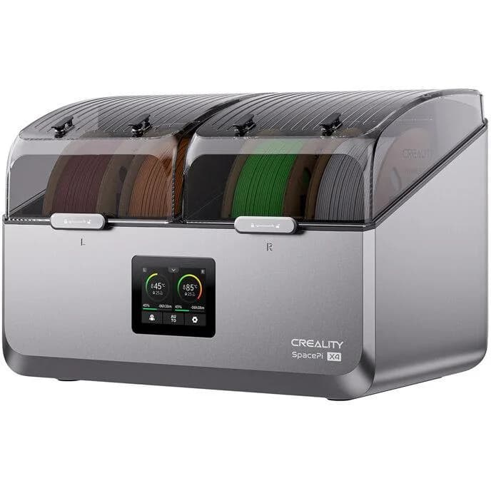 CREALITY 3D SPACE PI X4 FILAMENT DRYER, Capacitate: 4 role de filament, doua camere independente cu control temperatura independent, temperatura: pana la 85°C, dezumidifcare activa, Touchscreen 3.2", Compatibil cu role de filament de 1kg, 2kg, diametru 1.75mm si 2.85mm.