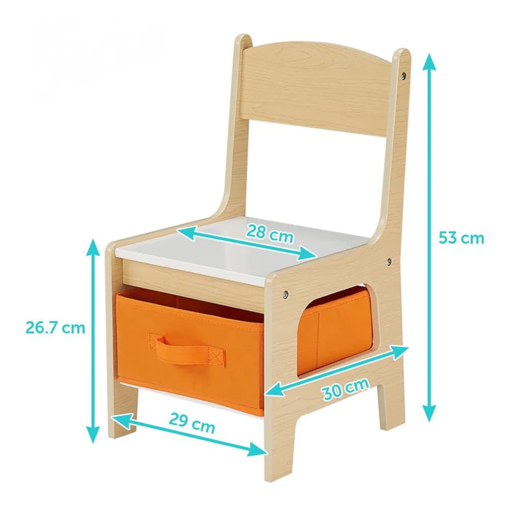 Set masuta si 2 scaune, lemn natur, U-Grow — miniatură