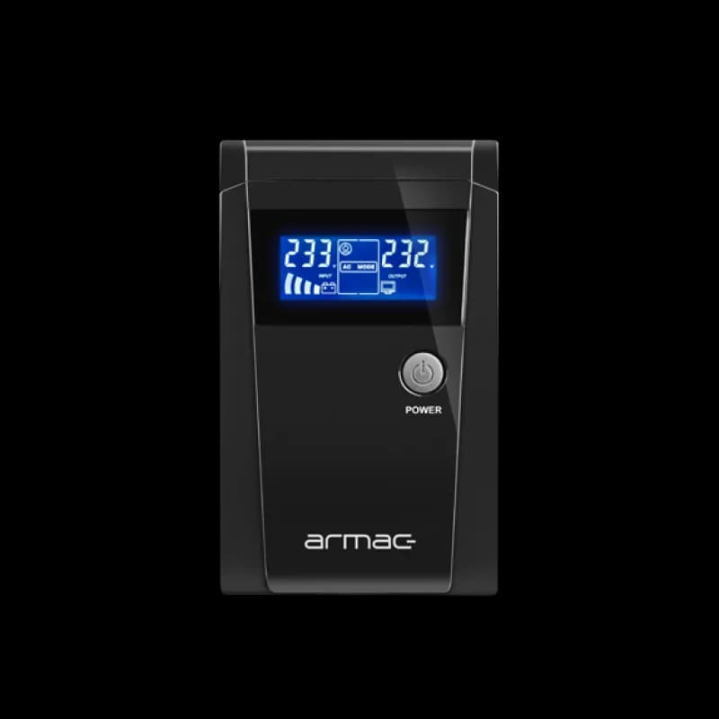 UPS ARMAC OFFICE O/650F/LCD LINE-INTERACTIVE 650VA 2X SCHUKO OUTLETS USB-B LCD METAL CASE