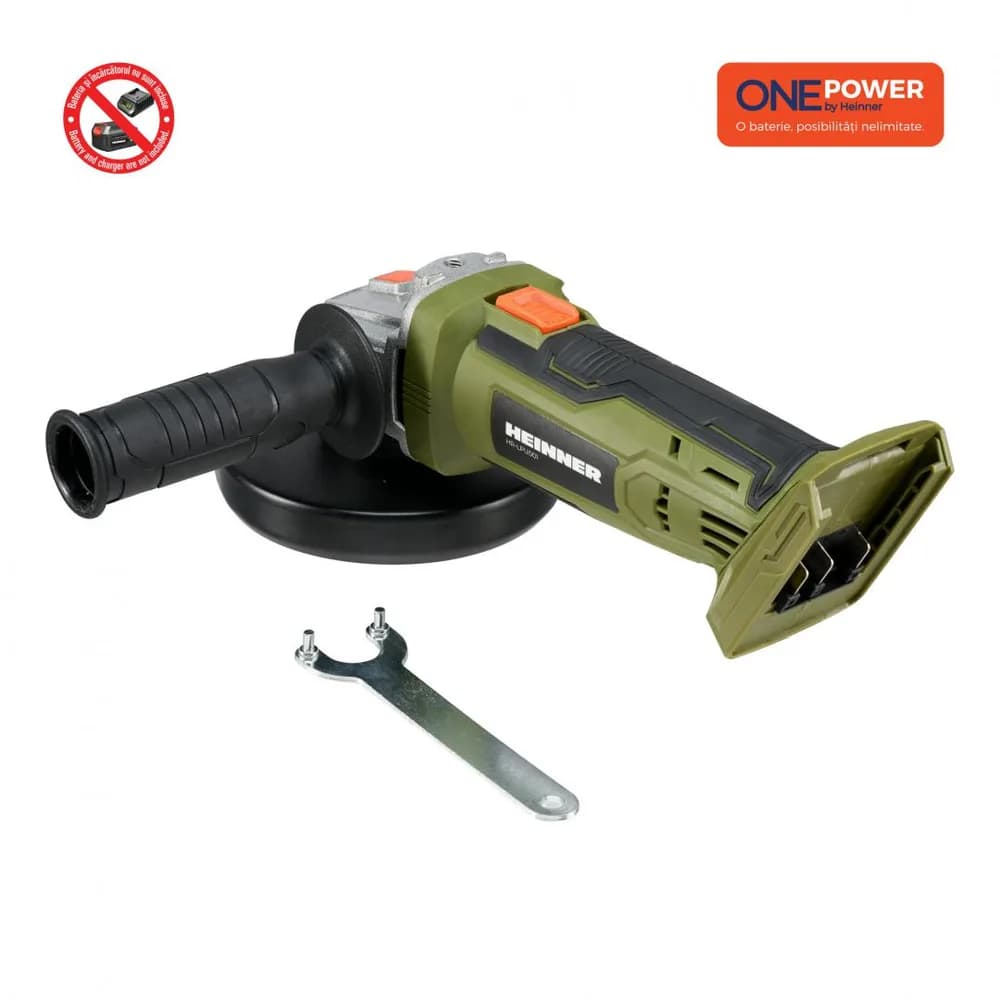 ONE POWER by HEINNER POLIZOR UNGHIULAR 18V 9500RPM (FARA BATERIE SI INCARCATOR) — miniatură