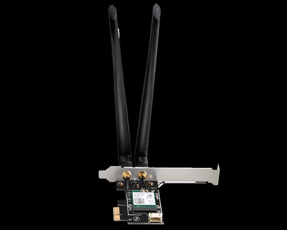ADAPTOR RETEA D-LINK AX 3000, intern PCI-EX, wireless Wi-Fi 6, Bluetooth 5.0 connectivity, 2 x antena externa 5 dBi, "DWA-X582" — miniatură