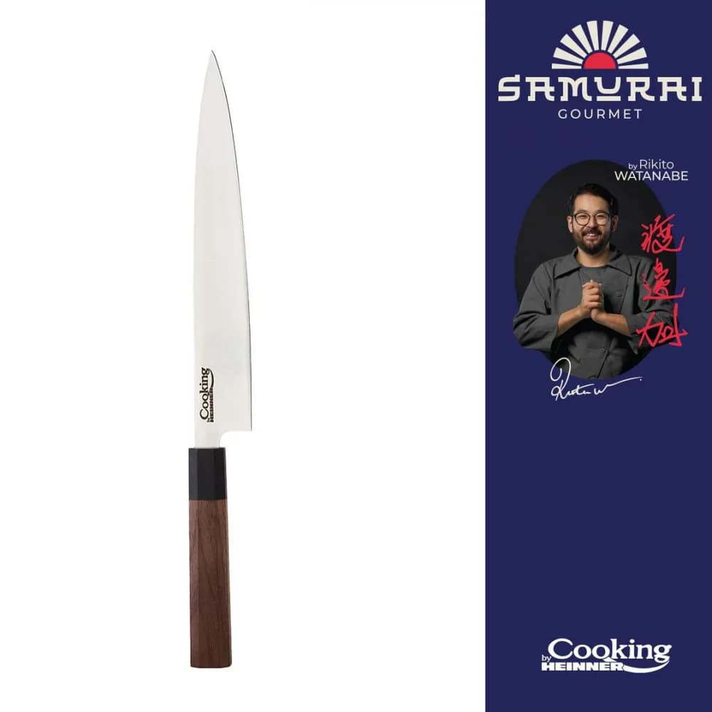 CUTIT SUJIHIKI 24 CM, RIKITO WATANABE, SAMURAI GOURMET, COOKING BY HEINNER — miniatură