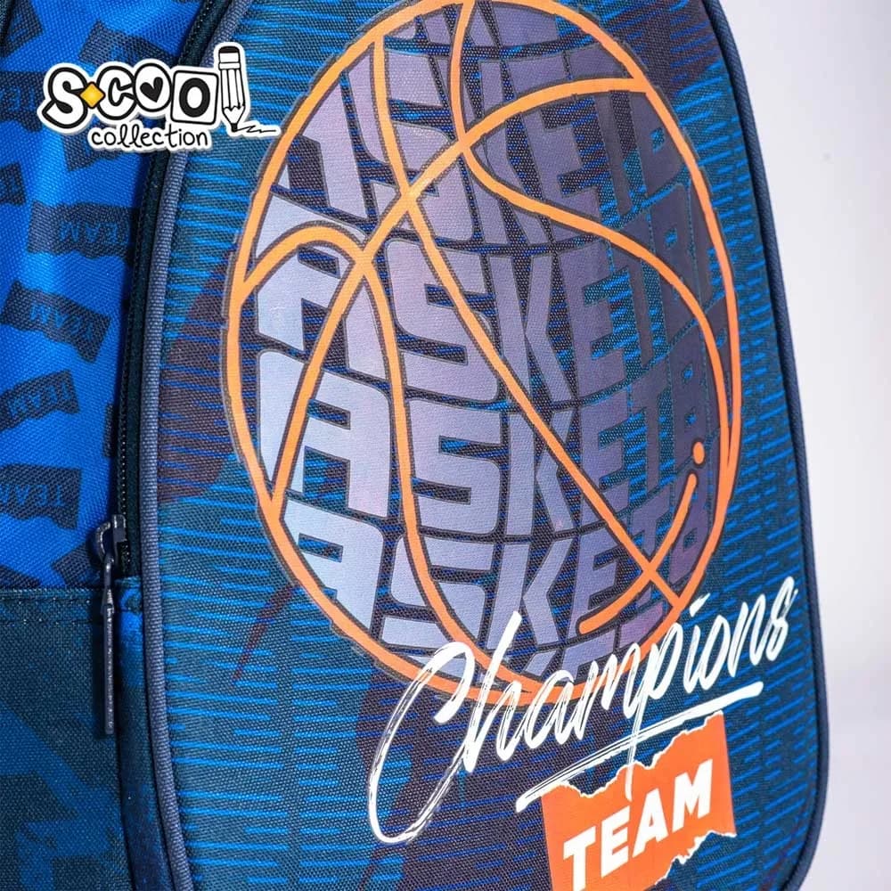 Ghiozdan anatomic, 38x39x19.5 cm, BASKETBALL - S-COOL — miniatură