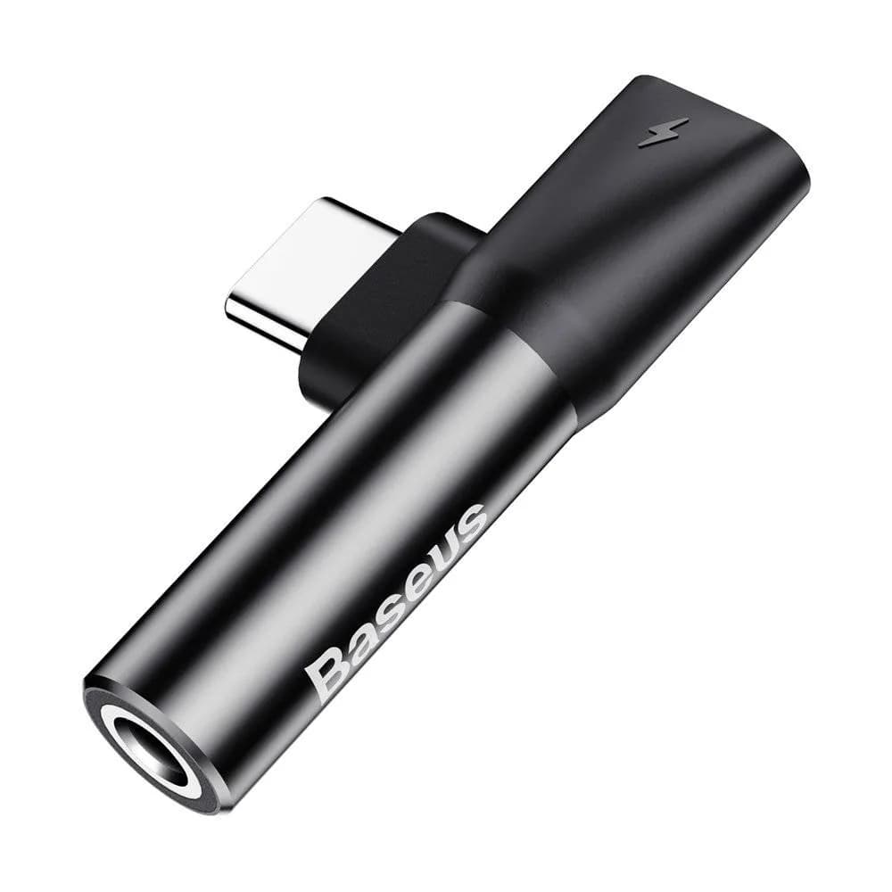 ADAPTOR Incarcare si audio Baseus, 1 x USB Type-C (T) la 1 x USB Type-C (M) si 1 x Jack 3.5mm (M), negru "CATL41-01" - 6953156282278 — miniatură