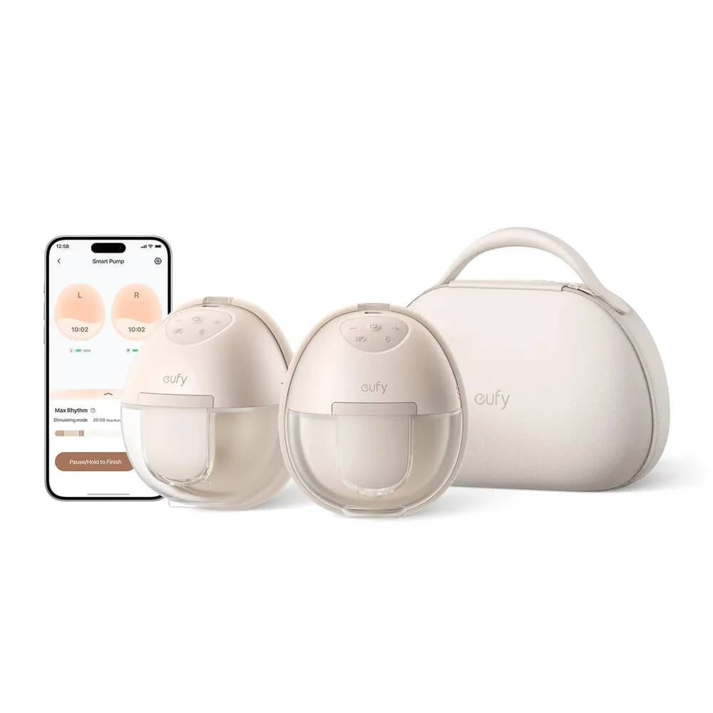 Pompa san Anker "eufy S1 Pro", smart, hand-free, capacitate 150ml, functie de incalzire, acumulator, control prin aplicatie, crem, "T8D04321"