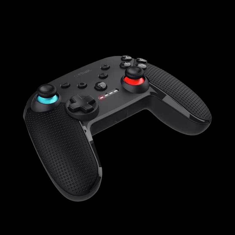 Controller wireless Trust Muta pentru consola Nintendo Switch, 15 butoane, controale: A, B, X, Y, L1, L2, L3, R1, R2, R3, reset, 8-way, start, select, d-input, negru — miniatură